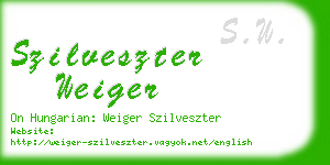 szilveszter weiger business card
